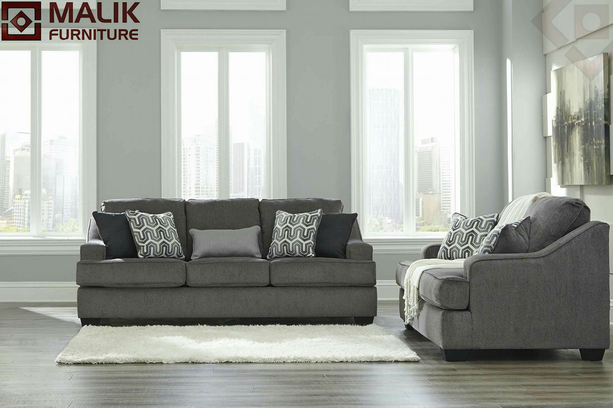 Malik Furniture Dark Grey Sofa Set